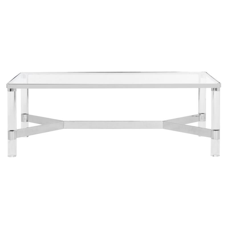 SAFAVIEH Couture High Line Collection Suzanna Acrylic Silver Coffee Table