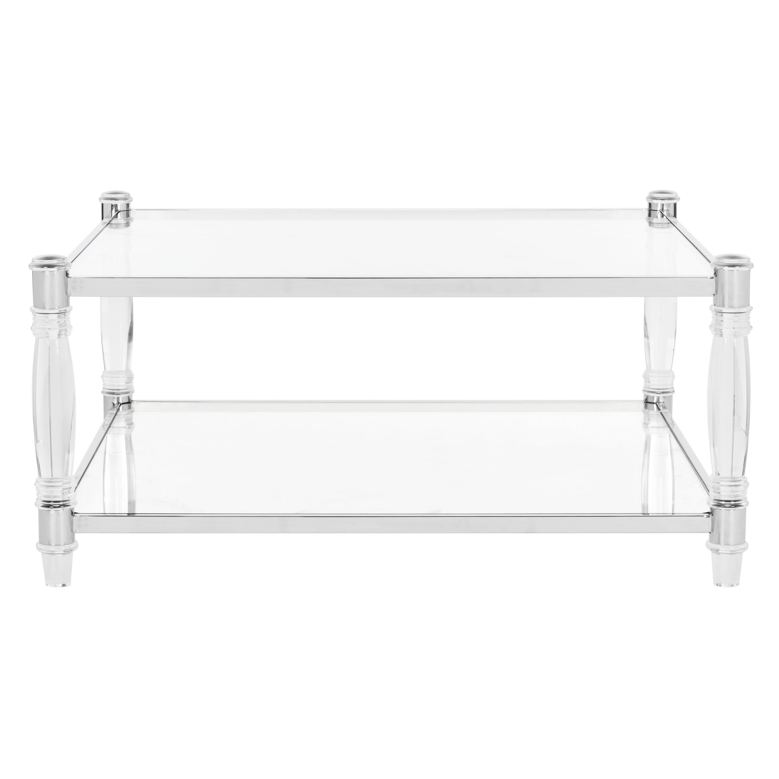 safavieh couture high line collection isabelle acrylic silver coffee table