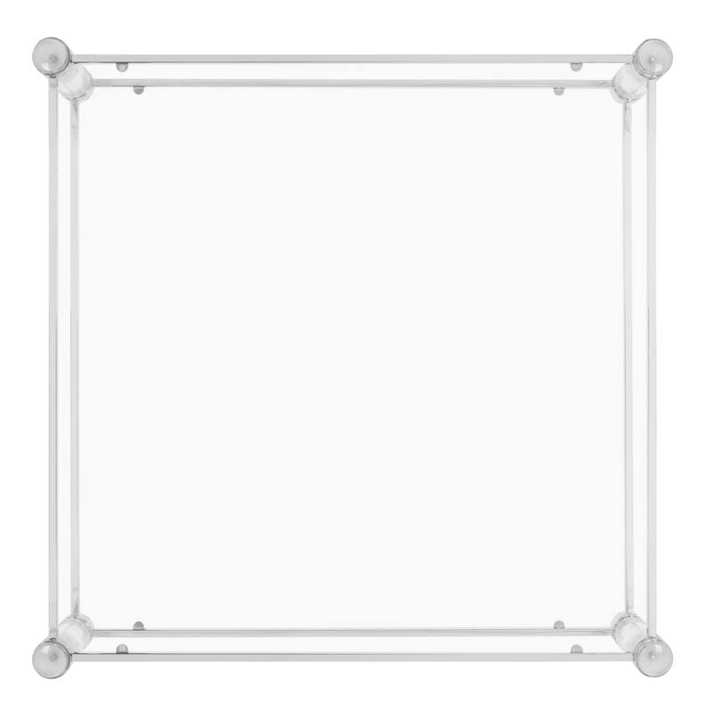 SAFAVIEH Couture High Line Collection Isabelle Acrylic Silver Coffee Table - 38.5" W x 38.5" L x 17.7" H