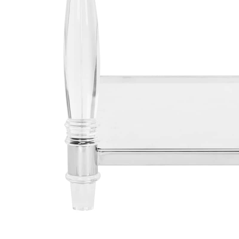 SAFAVIEH Couture High Line Collection Isabelle Acrylic Silver Coffee Table - 38.5" W x 38.5" L x 17.7" H