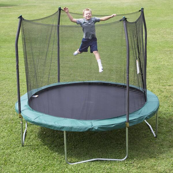 Skywalker Trampolines Green 10 Foot Round Trampoline With Enclosure Overstock 14626821