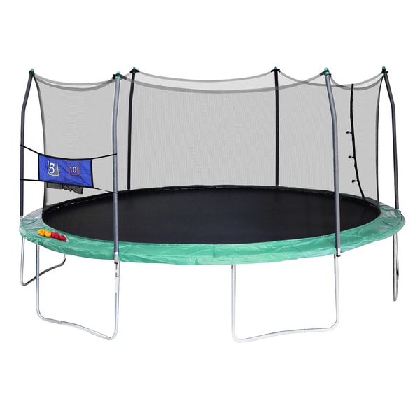 Skywalker Trampolines Green 16-foot Oval Trampoline with Enclosure and ...