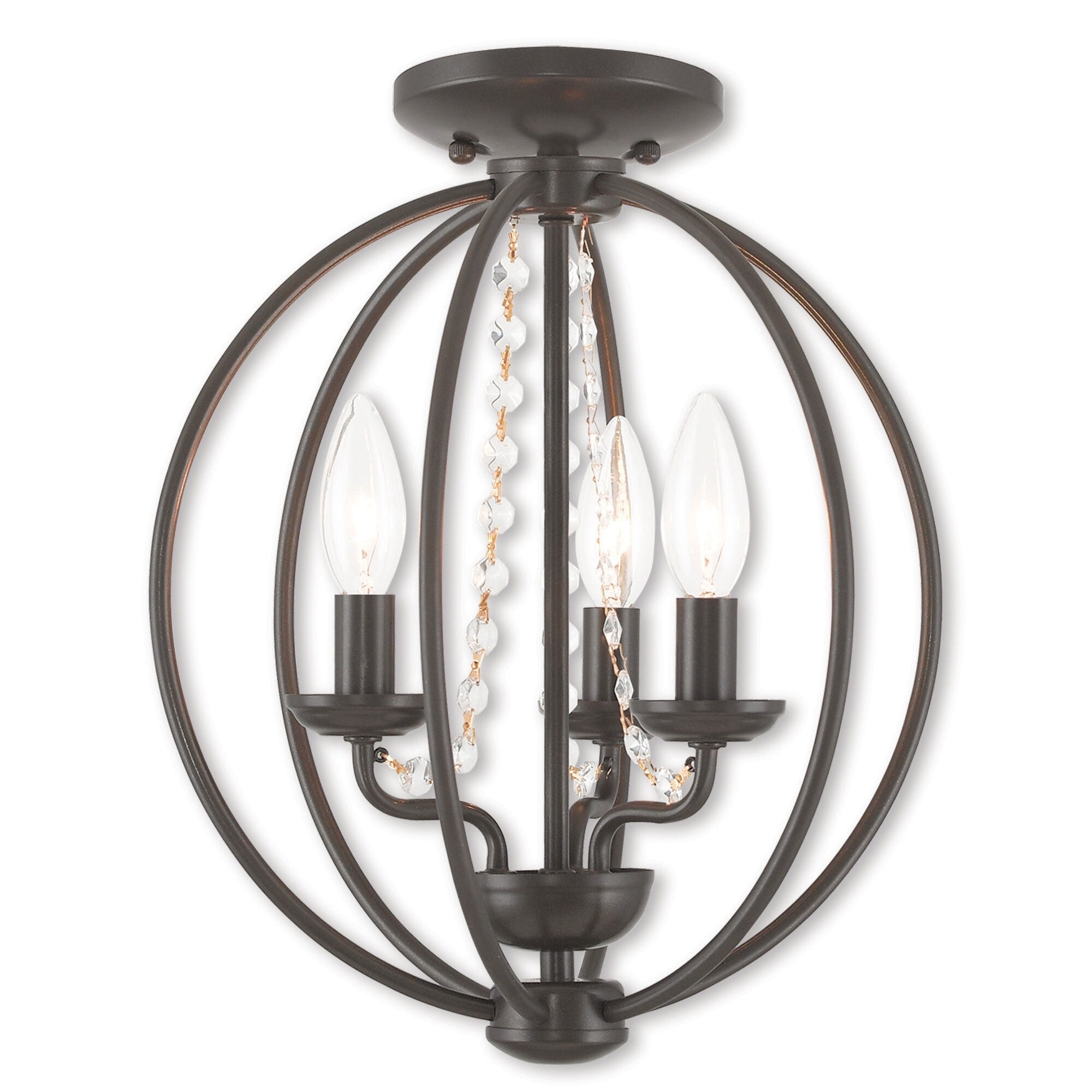 Livex Lighting Arabella 3-light Chandelier (English Bronze) - Chandeliers For Bedrooms by Overstock.com