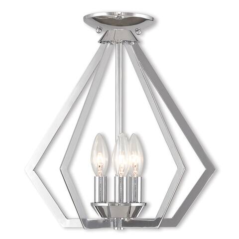 Livex Lighting Prism Silvertone Steel 3-light Pendant