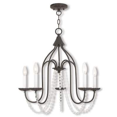 Livex Lighting Alessia English Bronze Steel 5-light Chandelier