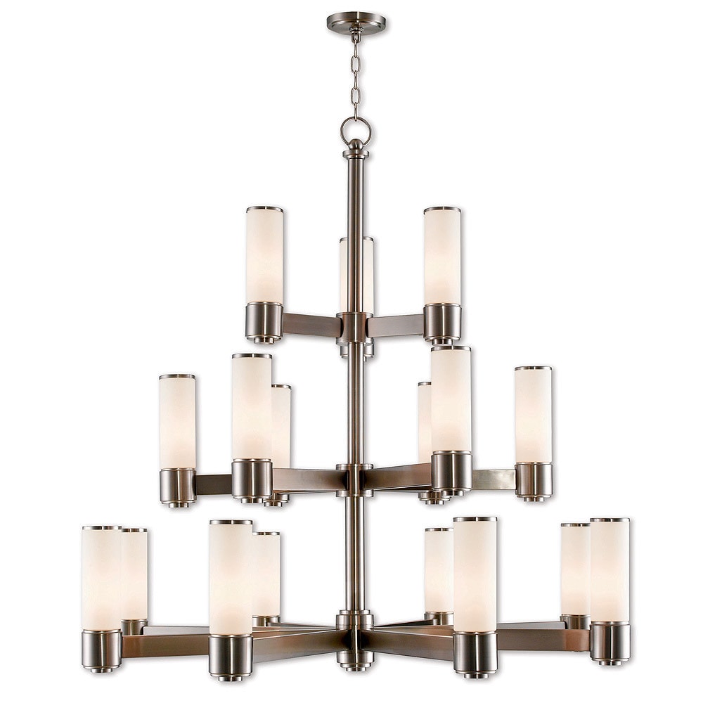 Livex Lighting Weston 17-light BN Foyer Chandelier (Brushed Nickel) - Chandeliers For Bedrooms by Overstock.com