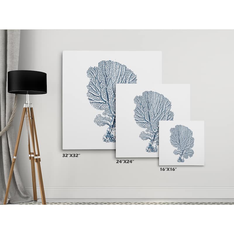 Wexford Home 'Coral Sketch Blue I' Canvas Art Print