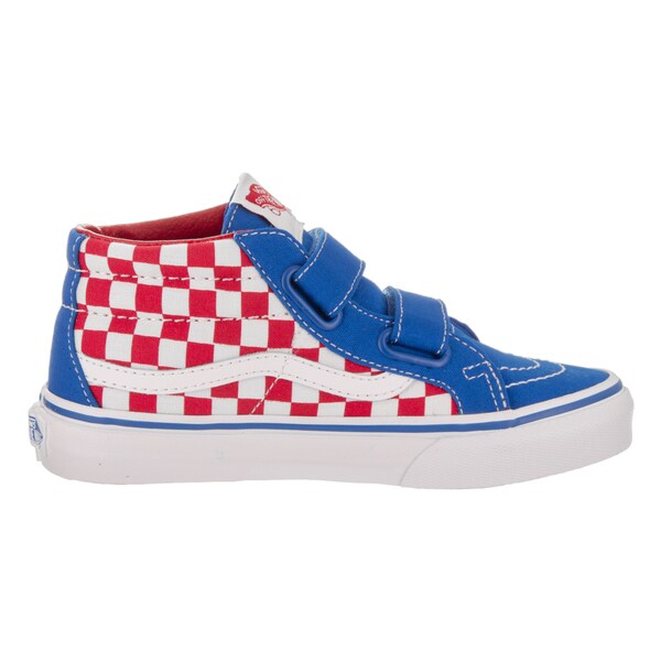 kids red checkerboard vans