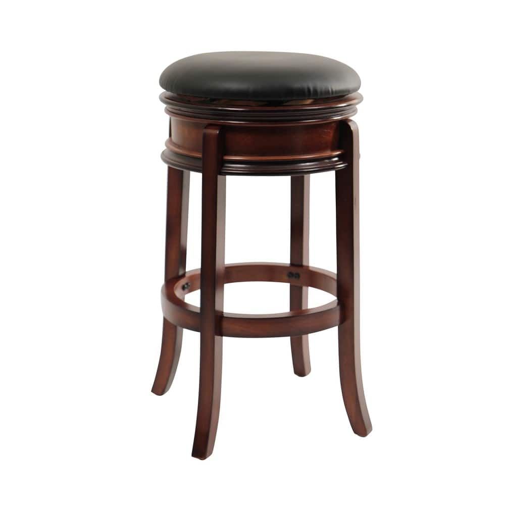 Magellan Brandy Finish Hardwood Swivel Stool