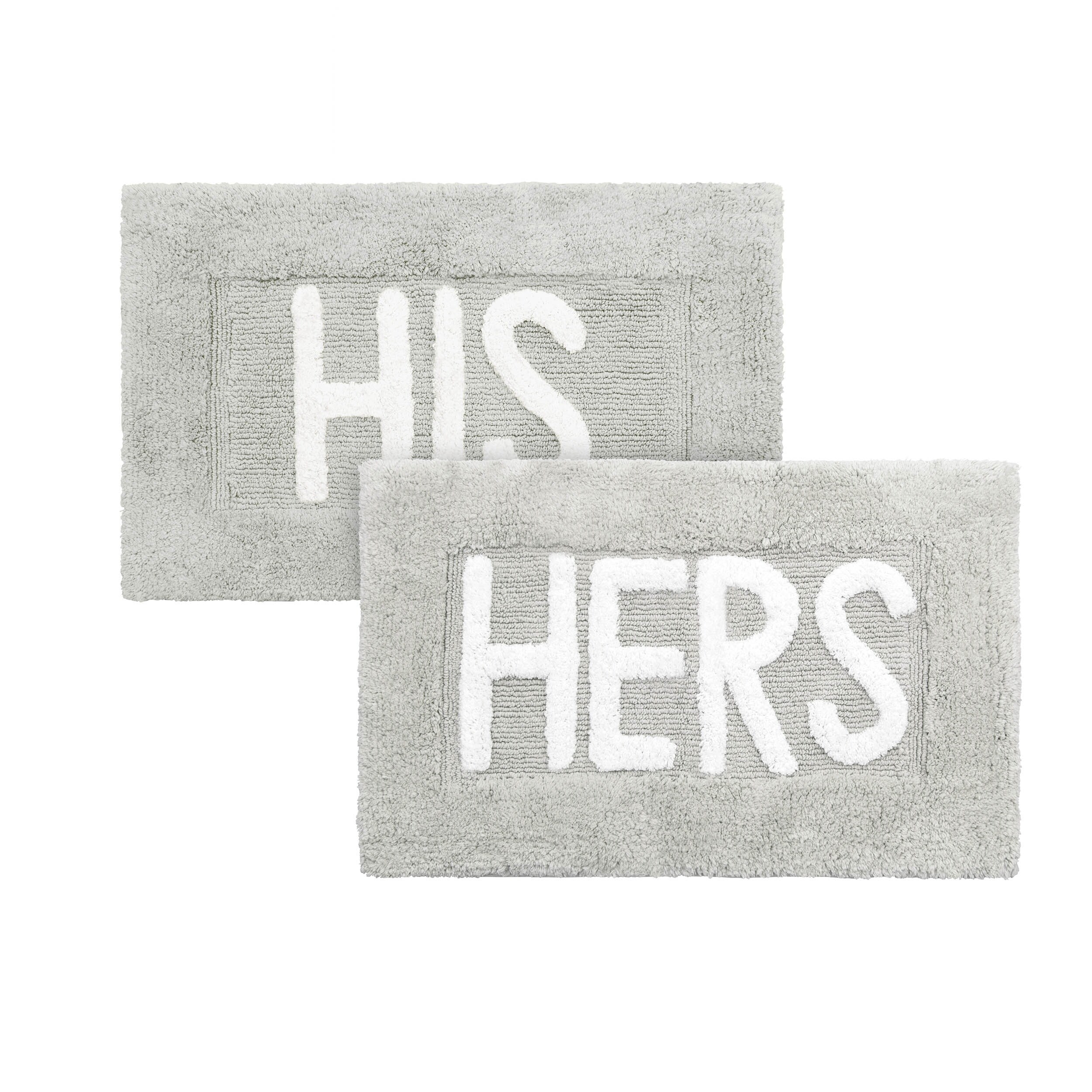 Jean Pierre His Hers Cotton 2 Piece Bath Rug Set His Hers Cotton 2 Piece Bath Rug Set