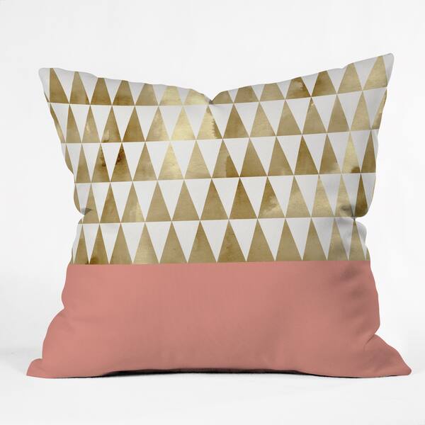 Shop Georgiana Paraschiv Gold Triangles Throw Pillow On Sale