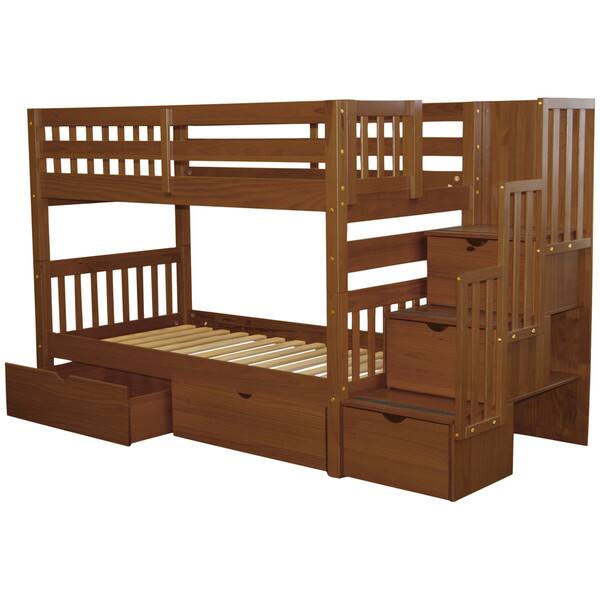 Shop Taylor Olive Trillium Twin Over Twin Espresso Bunk Bed With