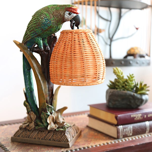 wicker basket floor lamp