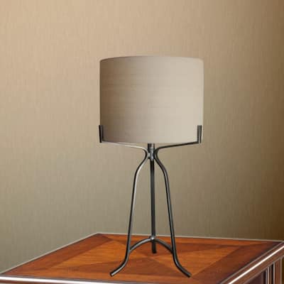 #1546DS 27.5" Modern Metal Table Lamp in Dark Silver