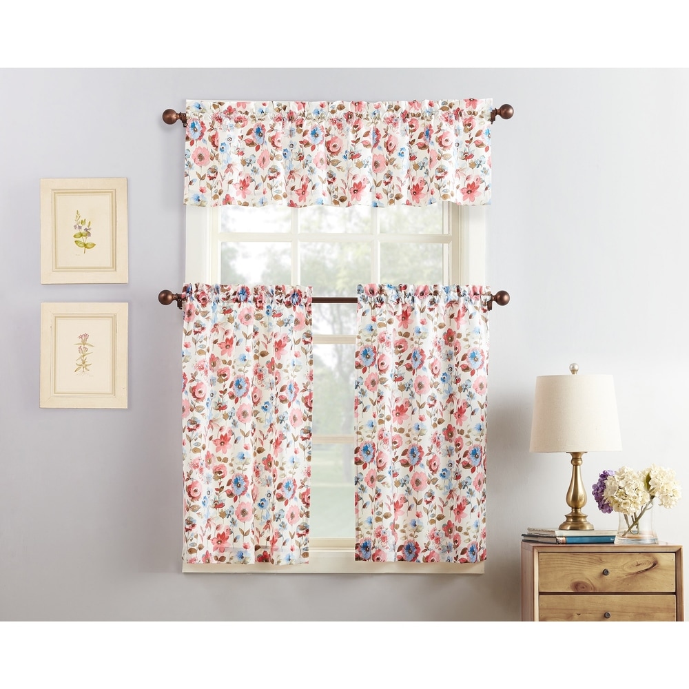 No. 918 Maisie Plaid Kitchen Curtain Tier Pair, Blue