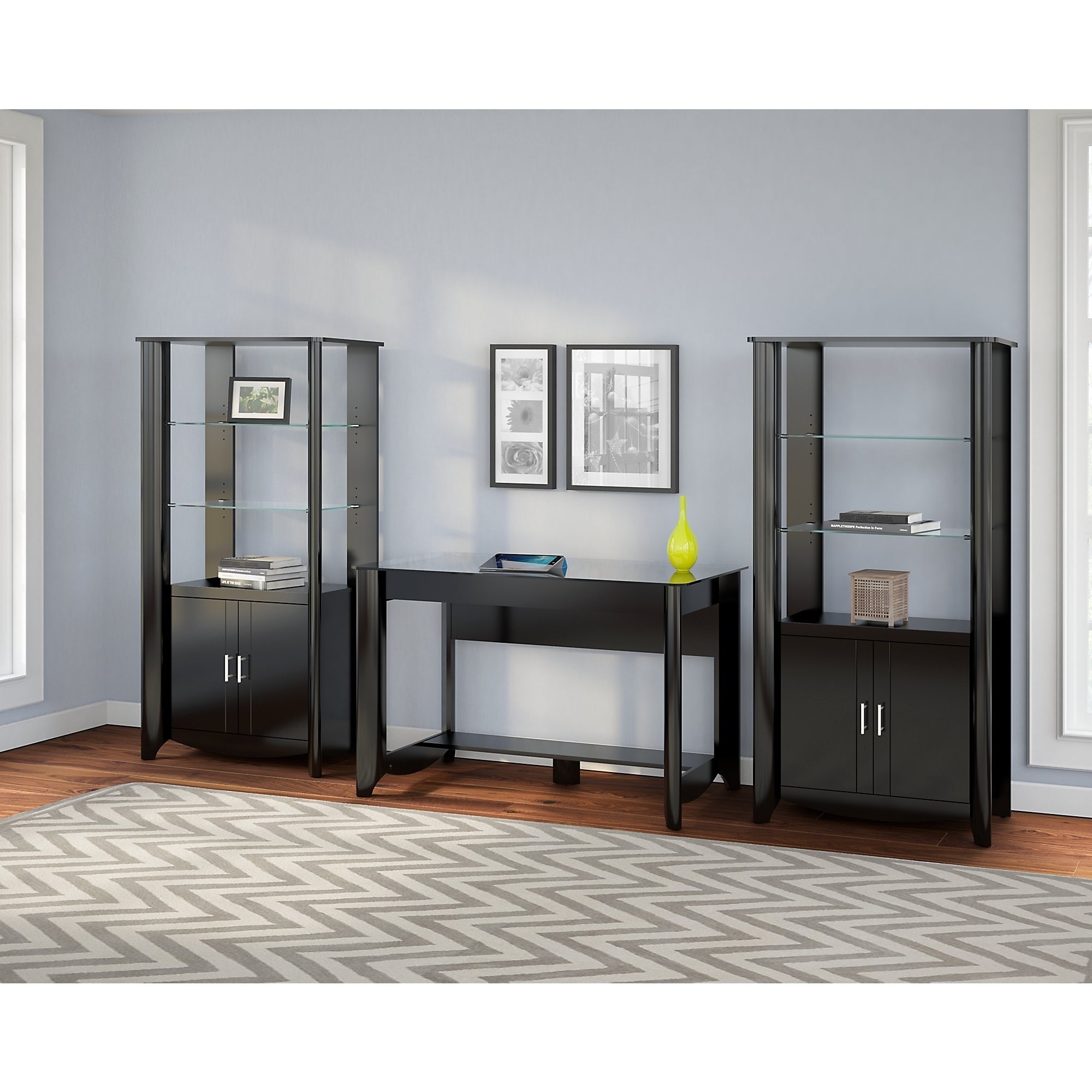 Shop Copper Grove Sofia Tall Library Storage Cabinets With Doors