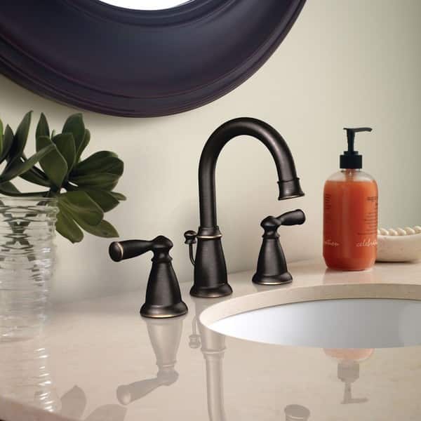 Moen Banbury Mediterranean Bronze Widespread Bathroom Faucet Moen Banbury Mediterranean Bronze