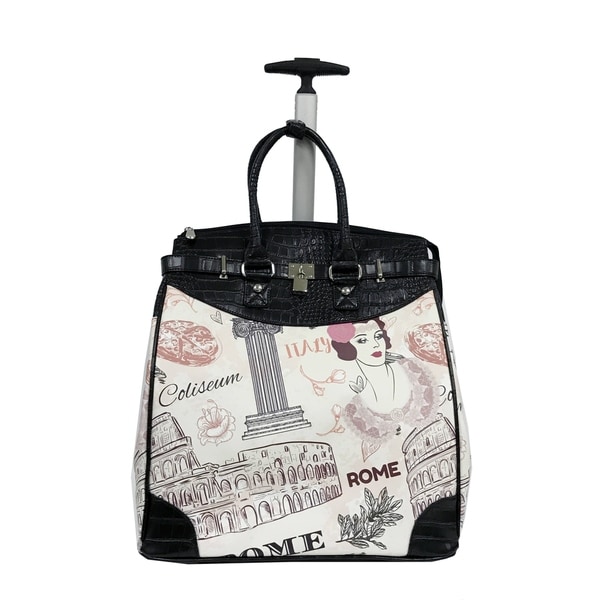 Rollies Rome Rolling Black 14-inch Laptop Travel Tote. Opens flyout.