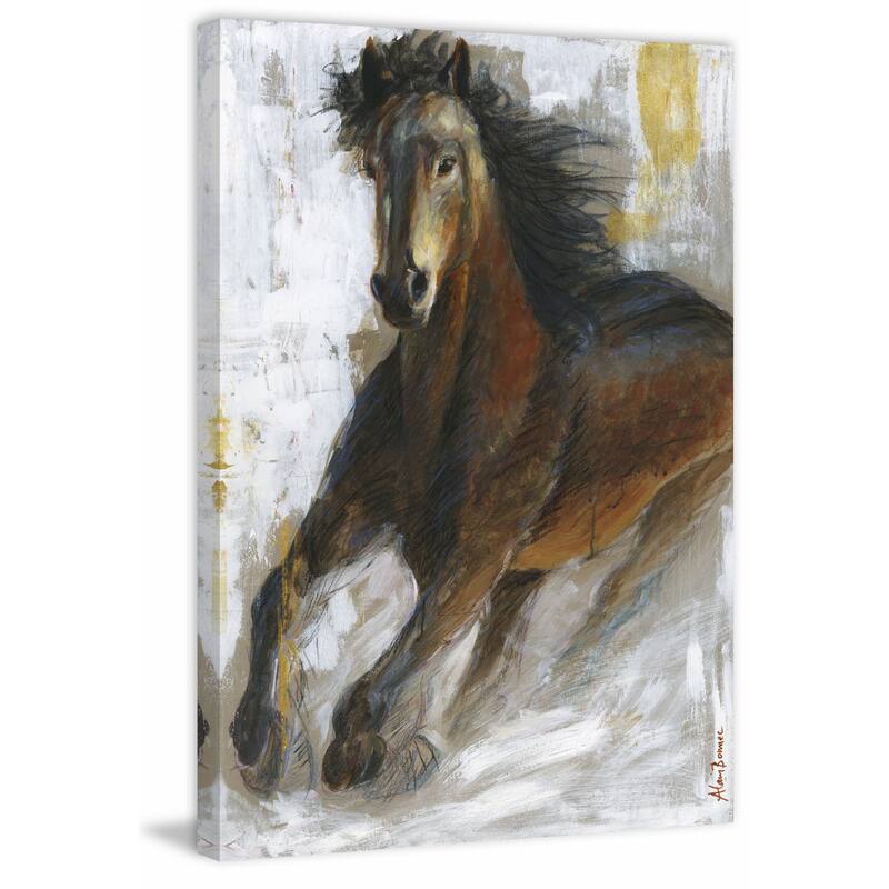 'Storm' Painting Print on Wrapped Canvas - White