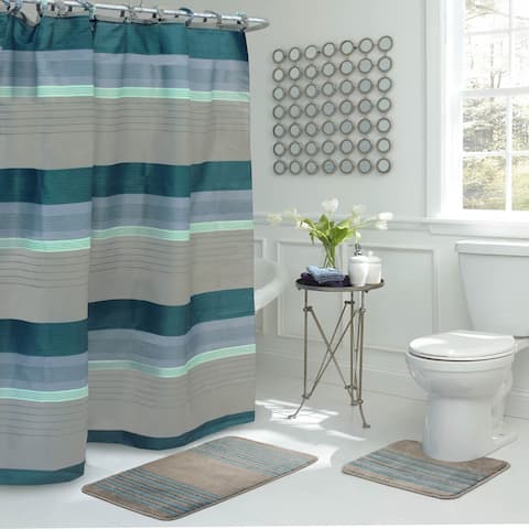 Regent Stripe 15-Piece Bathroom Shower Set