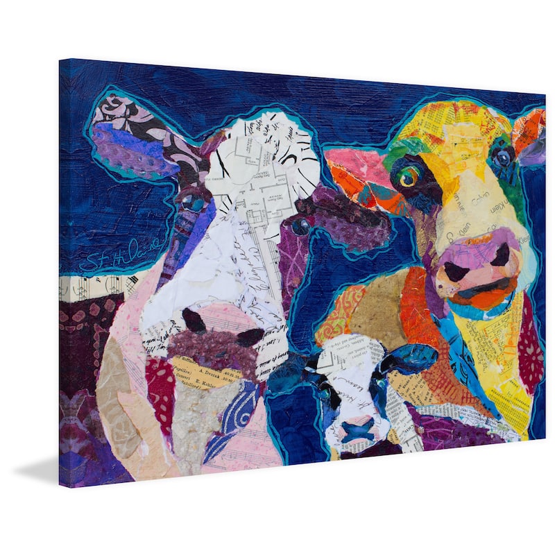 'Trois Vache' Painting Print on Wrapped Canvas - Multi-Color