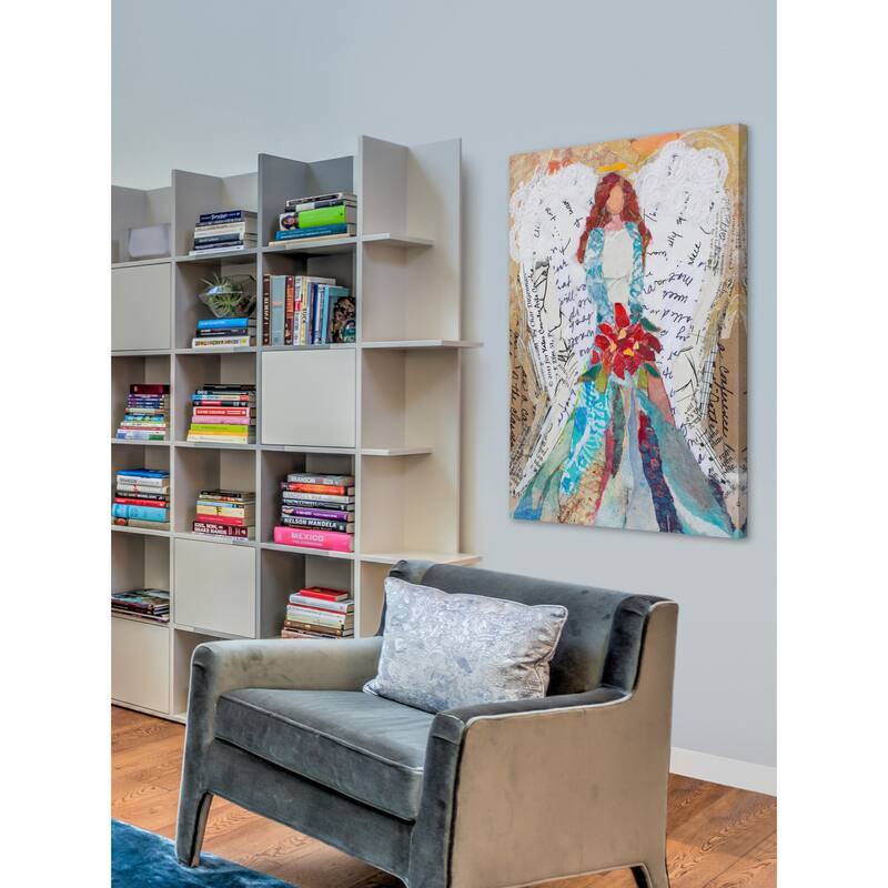 'Angelique' Painting Print on Wrapped Canvas - White