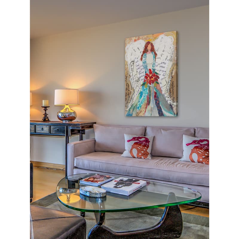 'Angelique' Painting Print on Wrapped Canvas - White