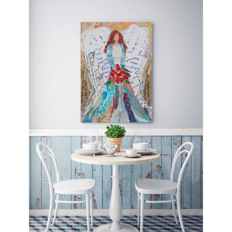 'Angelique' Painting Print on Wrapped Canvas - White