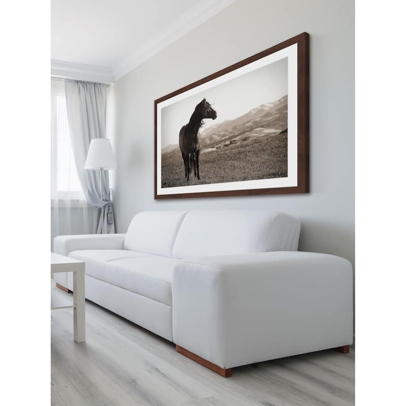 'Horse in Wind' Framed Painting Print