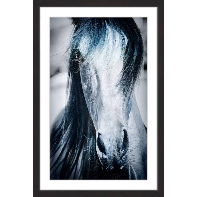 'Blue Horse' Framed Painting Print
