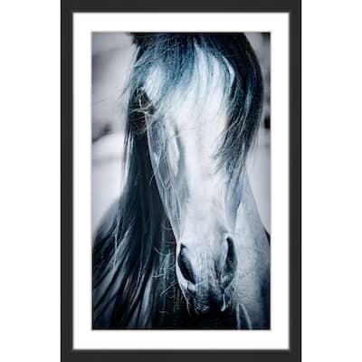 'Blue Horse' Framed Painting Print