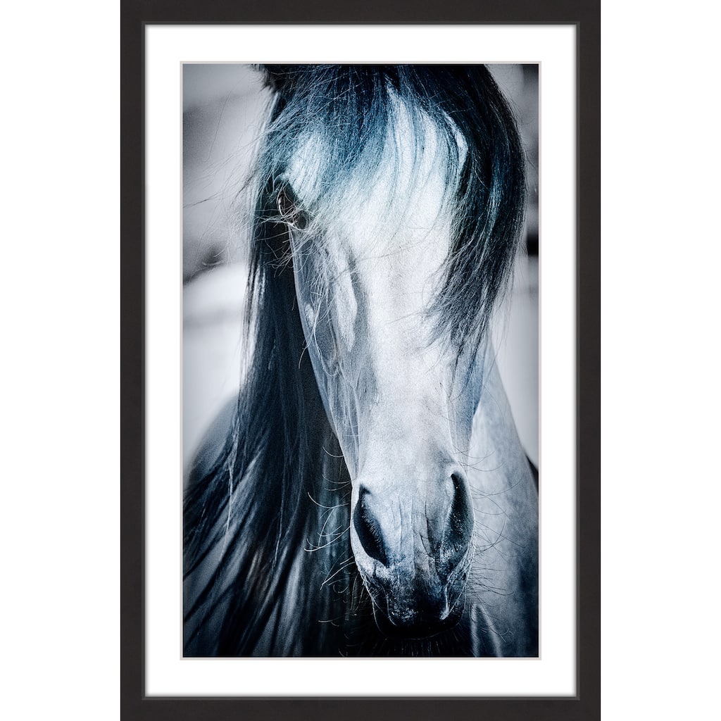 'Blue Horse' Framed Painting Print