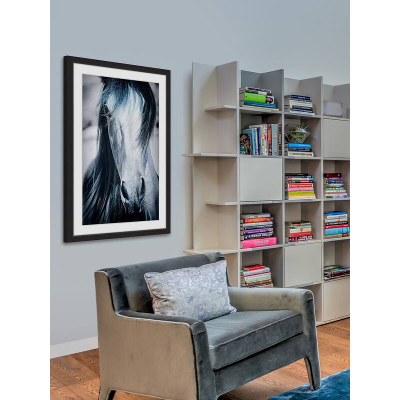 'Blue Horse' Framed Painting Print