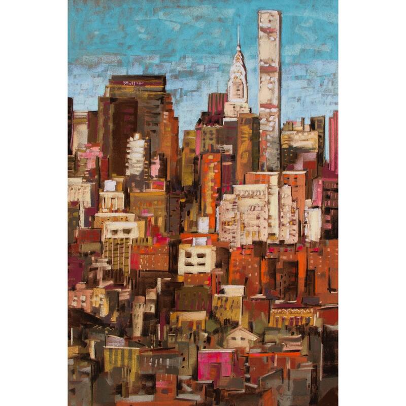 'Skyline New York City 1' Painting Print on Wrapped Canvas - Multi-Color