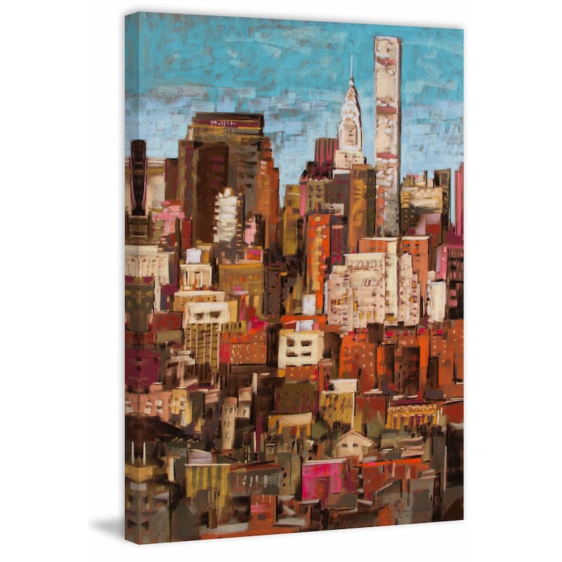 'Skyline New York City 1' Painting Print on Wrapped Canvas - Multi-Color