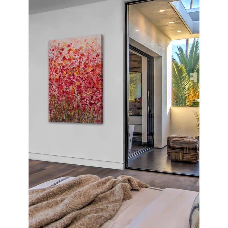 'Flower Explosion' Painting Print on Wrapped Canvas - Multi-Color