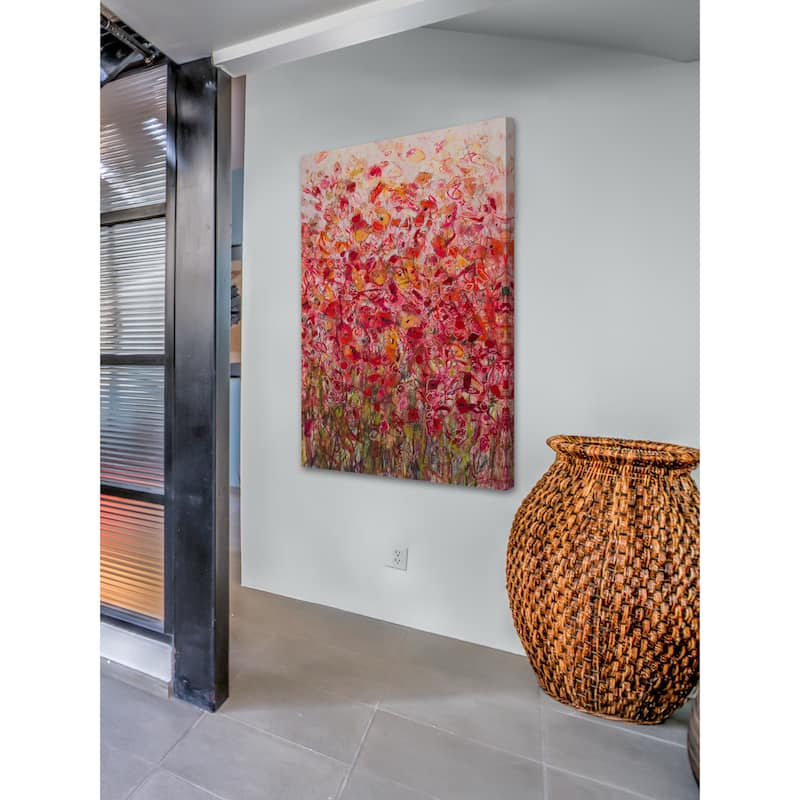 'Flower Explosion' Painting Print on Wrapped Canvas - Multi-Color