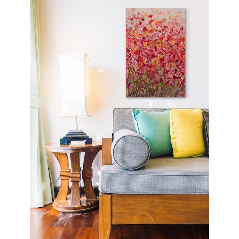 'Flower Explosion' Painting Print on Wrapped Canvas - Multi-Color