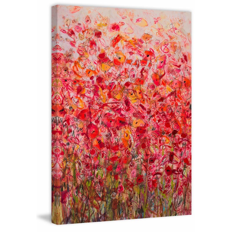 'Flower Explosion' Painting Print on Wrapped Canvas - Multi-Color
