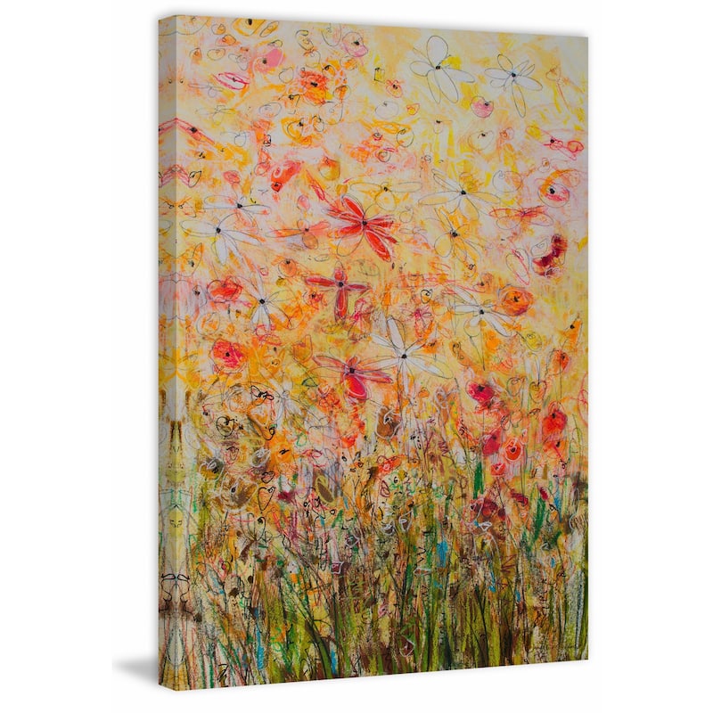 'Daisy Chain 19' Painting Print on Wrapped Canvas - Multi-Color