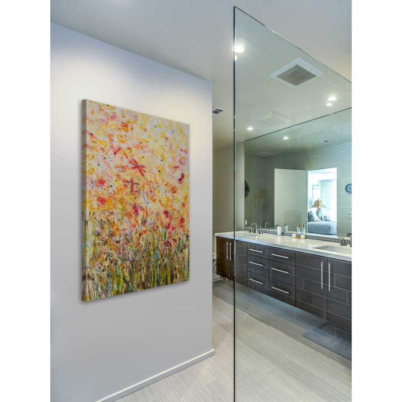 'Daisy Chain 19' Painting Print on Wrapped Canvas - Multi-Color