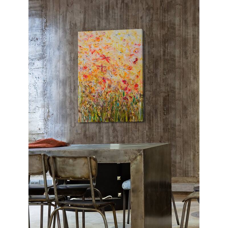 'Daisy Chain 19' Painting Print on Wrapped Canvas - Multi-Color