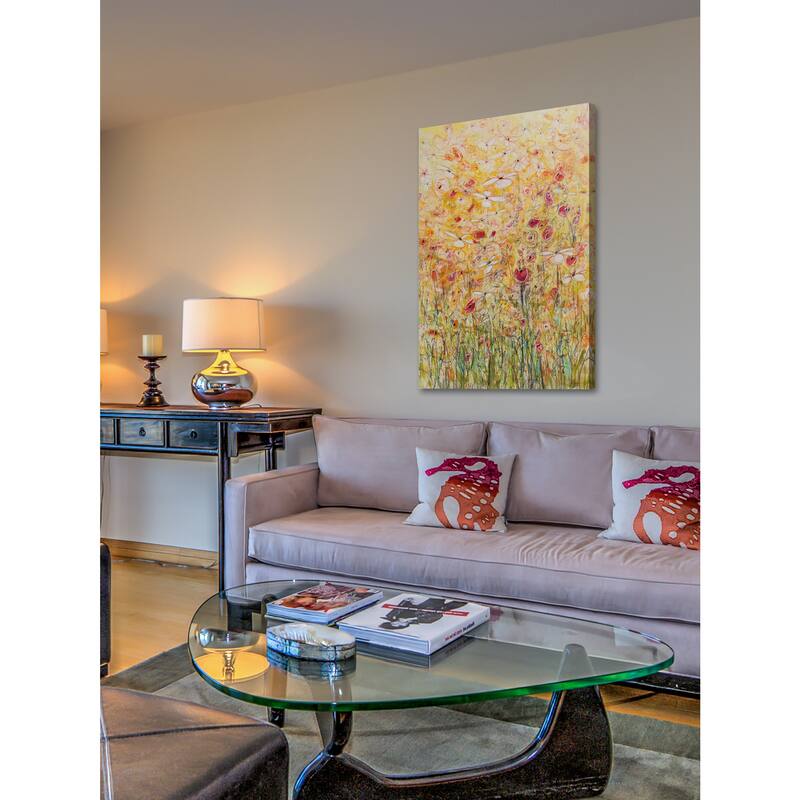 'Daisy Chain 10' Painting Print on Wrapped Canvas - Multi-Color