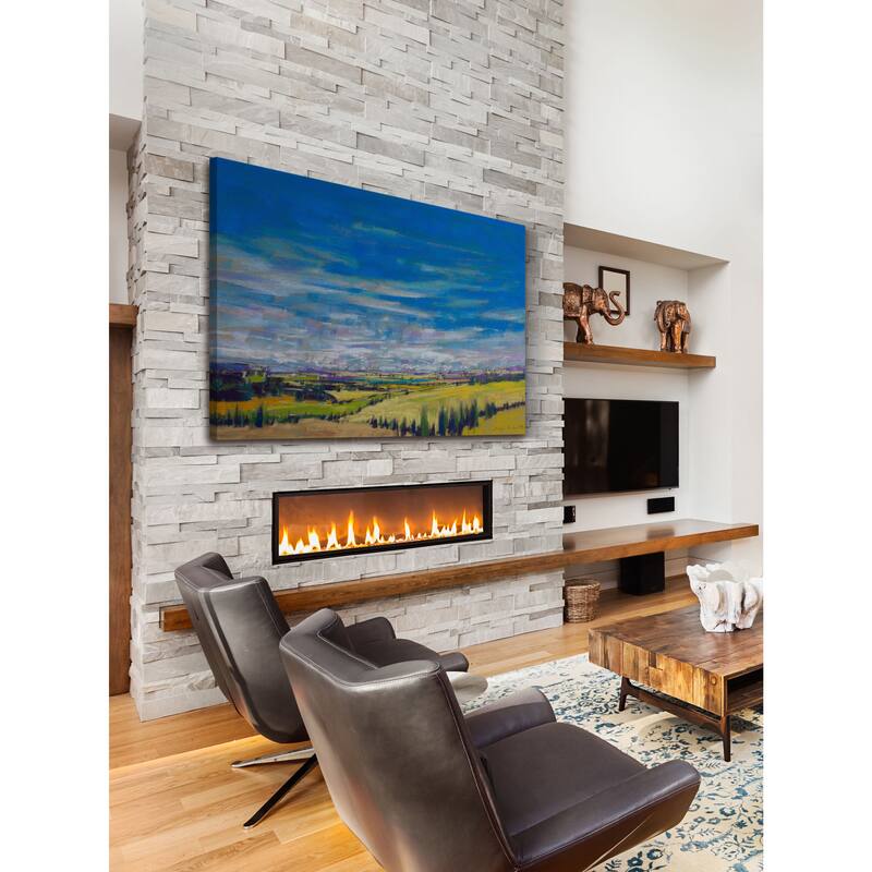 'Bend in the River' Painting Print on Wrapped Canvas - Multi-Color