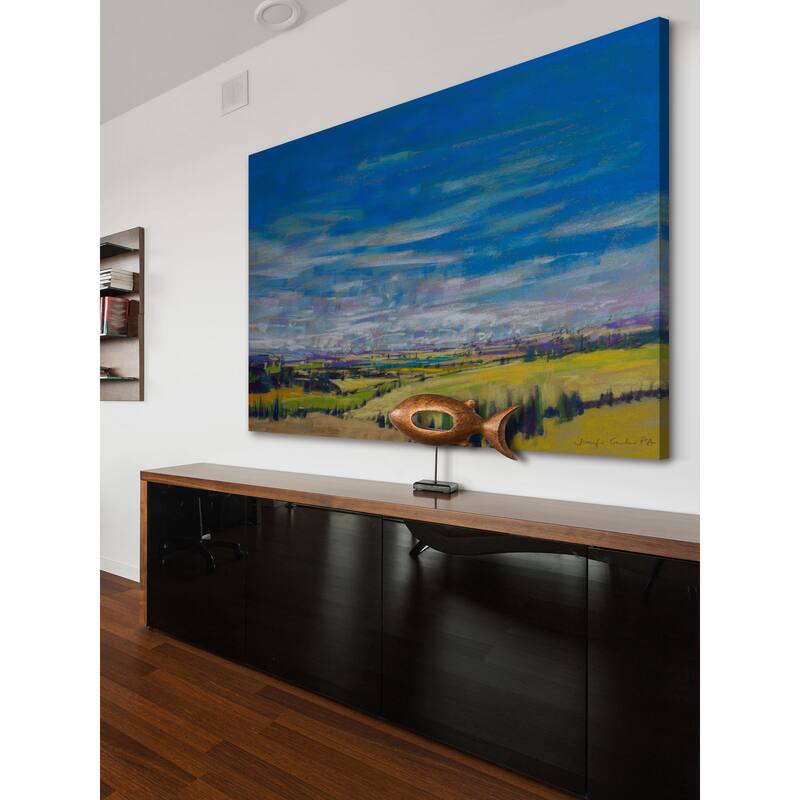 'Bend in the River' Painting Print on Wrapped Canvas - Multi-Color