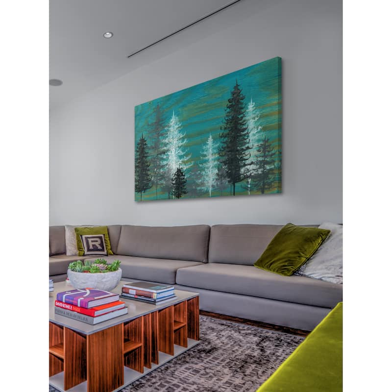 'Peace and Quiet' Painting Print on Wrapped Canvas - Green