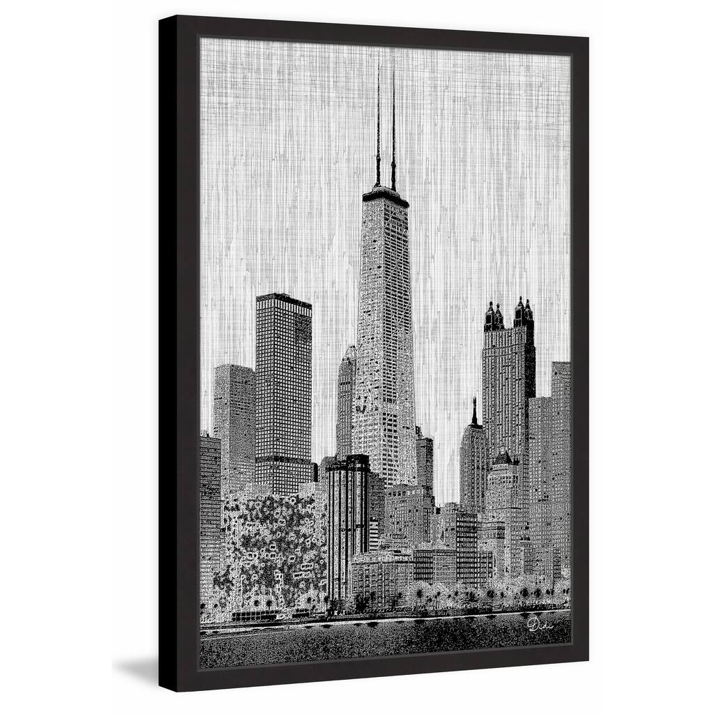 'Chicago Skyline' Framed Painting Print