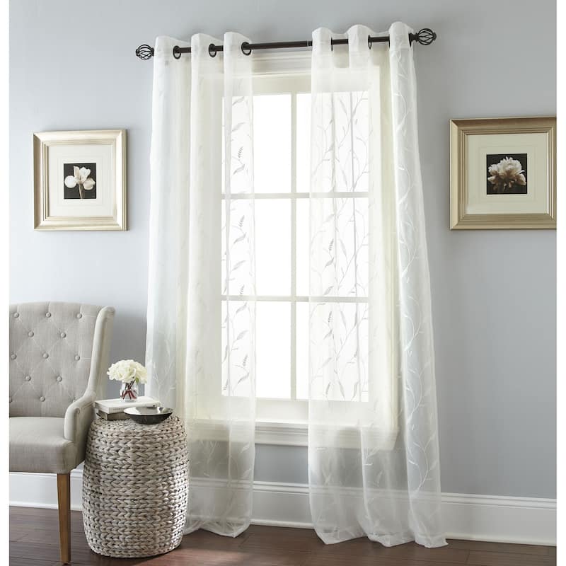 Grand Avenue Roma Grommet-Top Window Panel Pair
