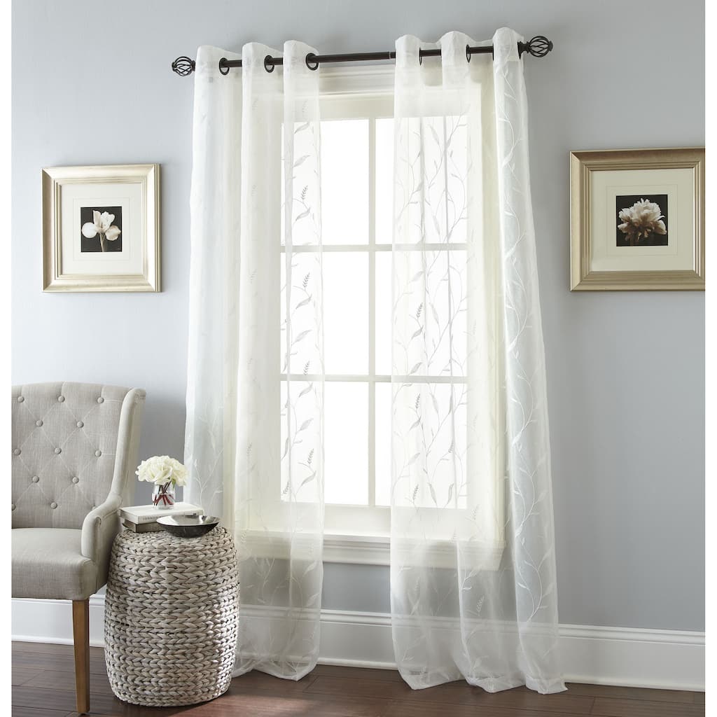Grand Avenue Roma Grommet-Top Window Panel Pair