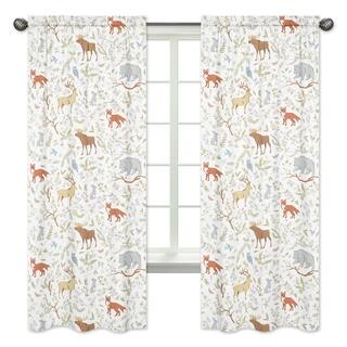 Blue Toile Curtains D Online At Our Best Sweet Jojo Designs Woodland Toile Cotton 84 Inch Window Treatment Curtain Panel Pair
